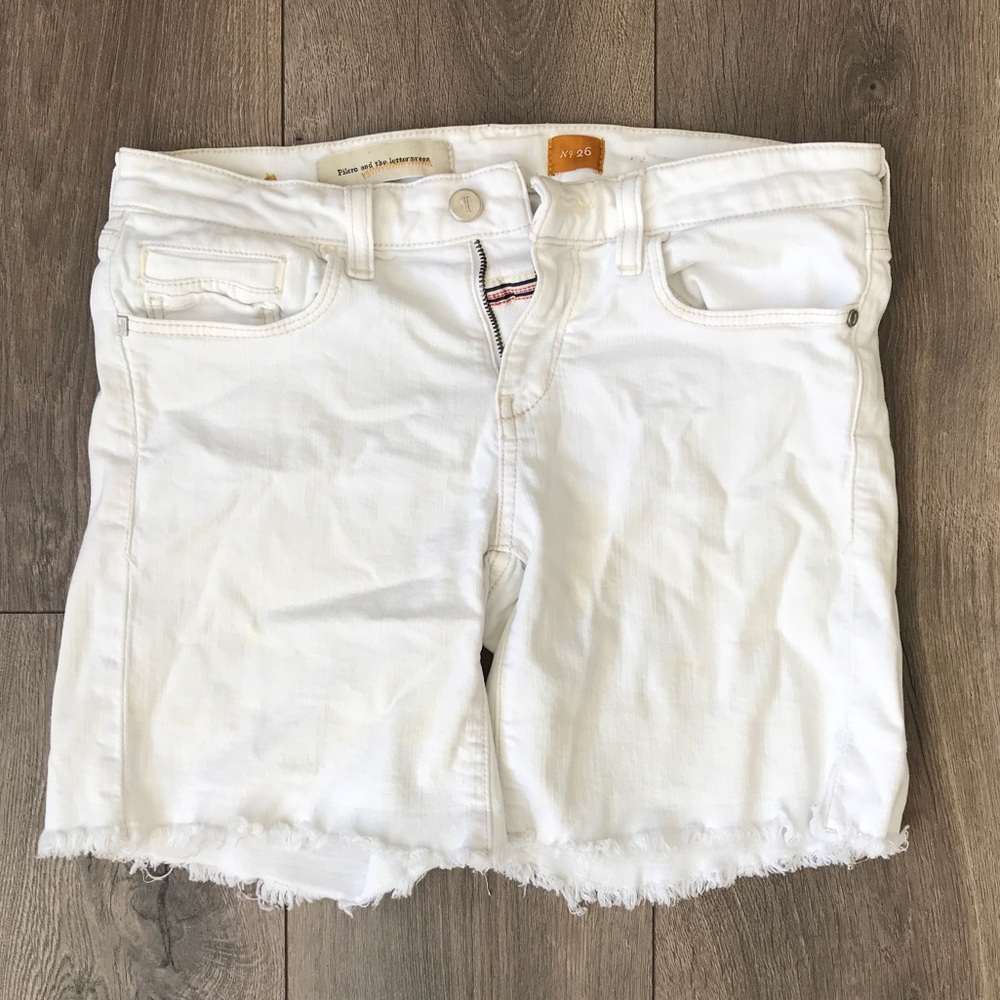 White Jean Shorts